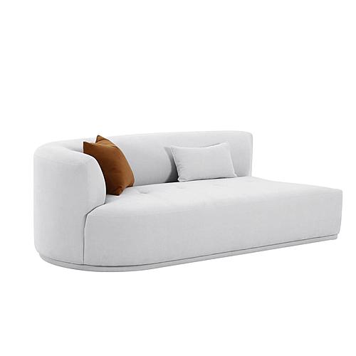 Fickle Grey Velvet Modular LAF Loveseat by TOV Furniture