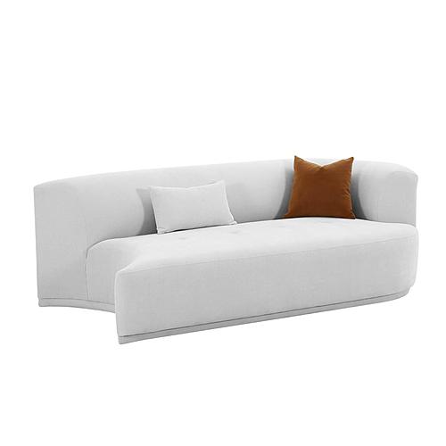 Fickle Grey Velvet Modular RAF Loveseat by TOV Furniture