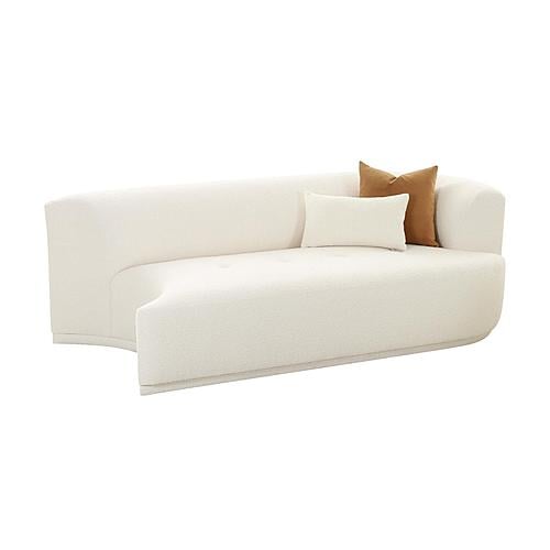Fickle Cream Boucle Modular RAF Loveseat by TOV Furniture