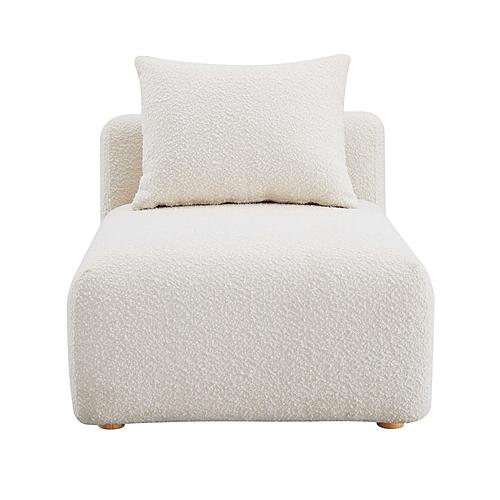 Hangover Cream Boucle Modular Armless Chair by TOV Furniture