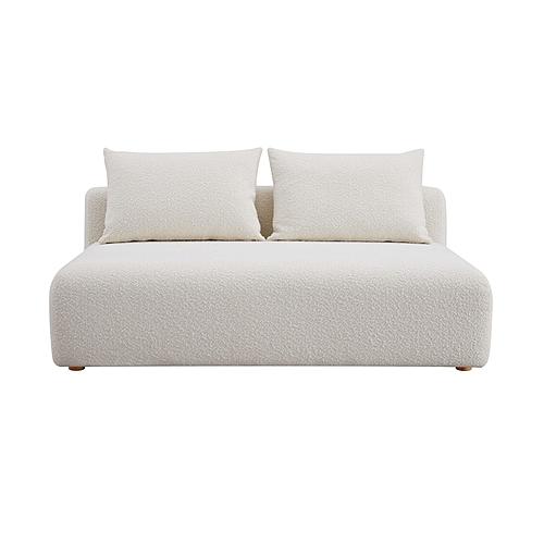Hangover Cream Boucle Modular Loveseat by TOV Furniture