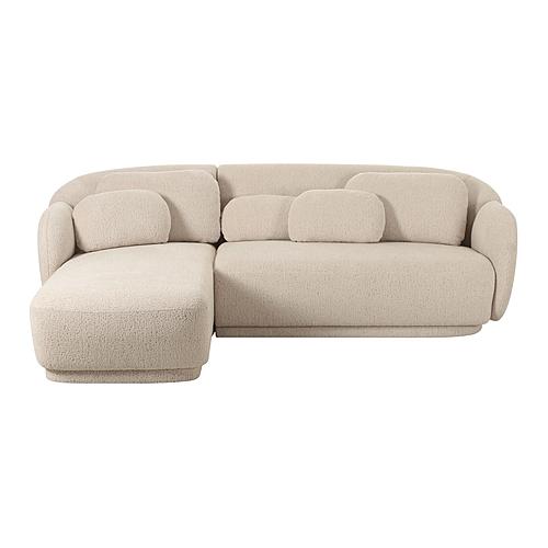 Misty Cream Boucle Sectional - LAF by TOV Furniture