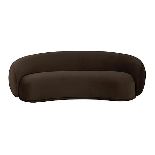 Kendall Chocolate Brown Velvet Sofa by TOV Furniture