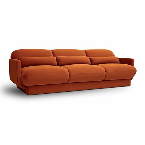 Azalea Rust Orange Velvet Sofa by TOV Furniture