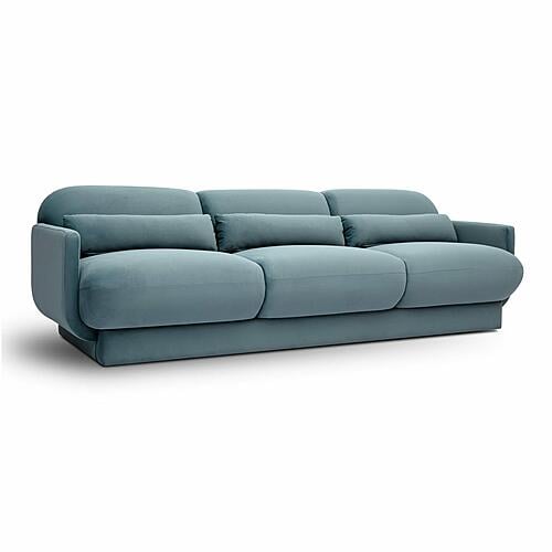 Azalea Powder Blue Velvet Sofa by TOV Furniture