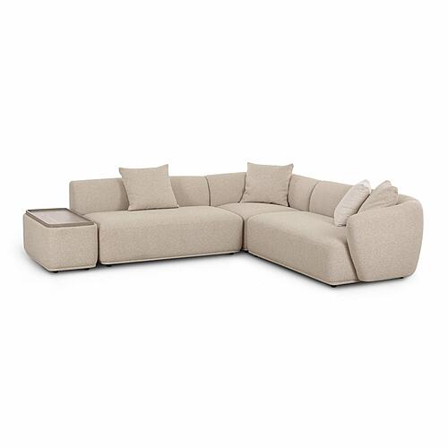 Sylvie Cream Boucle 4-Piece Left Chaise Sectional by TOV Furniture