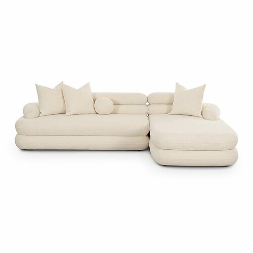 Lulu Cream Boucle Modular RAF Sectional by TOV Furniture