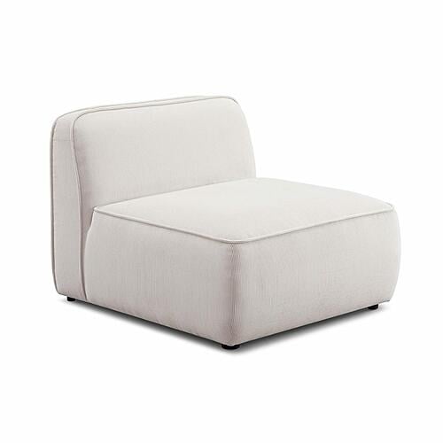 Travie White Sand Performance Corduroy Velvet Armless Chair by TOV Furniture