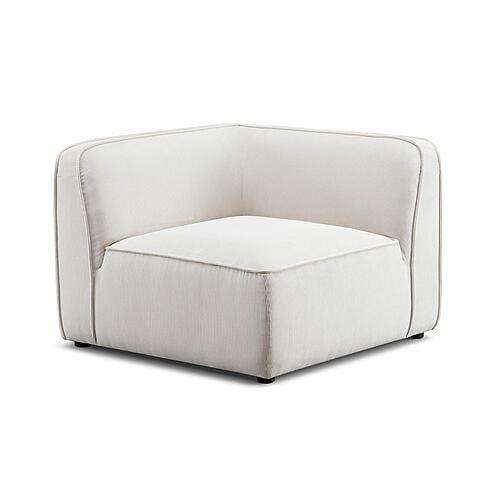 Travie White Sand Performance Corduroy Velvet Corner Chair by TOV Furniture
