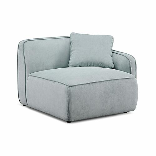 Travie Sea Blue Performance Corduroy Velvet RAF Corner Chair by TOV Furniture