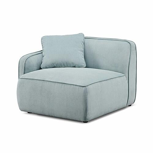 Travie Sea Blue Performance Corduroy Velvet LAF Corner Chair by TOV Furniture
