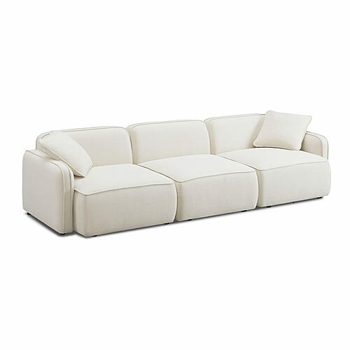 Travie Sand Upcycled Linen Modular Sofa by TOV Furniture