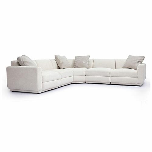 Perry Cream Chenille Modular L-Sectional by TOV Furniture