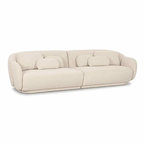 Misty Cream Boucle Modular 4-Seater Sofa by TOV Furniture
