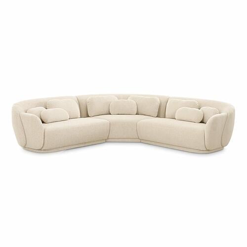 Misty Cream Boucle Modular L-Sectional by TOV Furniture