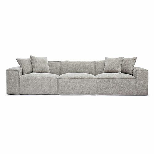 Mindy Taupe Chenille Basketweave Modular Sofa by TOV Furniture