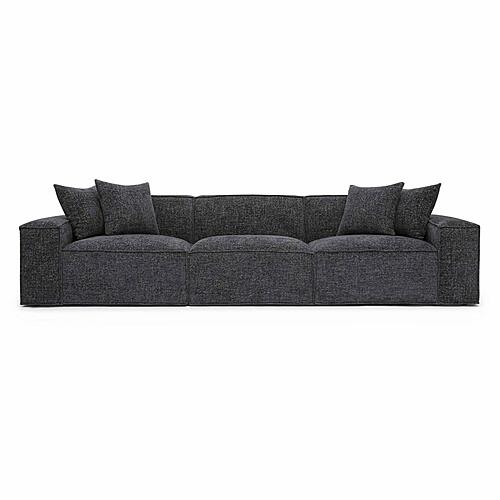 Mindy Charcoal Chenille Basketweave Modular Sofa by TOV Furniture