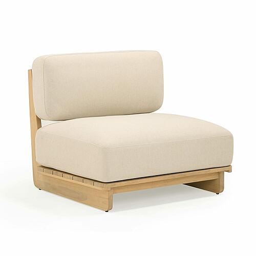 Reavan Cream Outdoor Lounge Chair by TOV Furniture