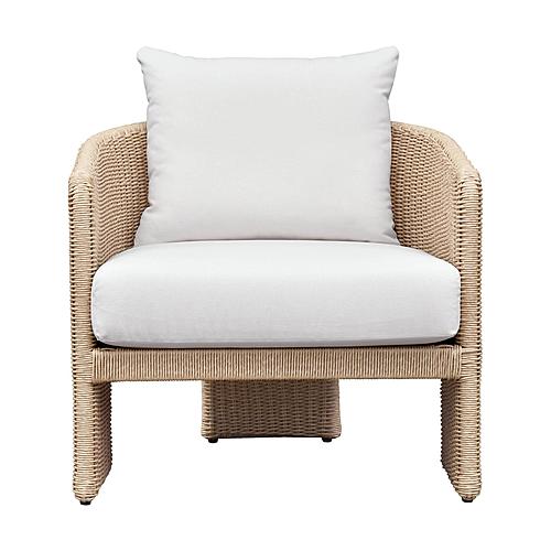 Alexa Cream Outdoor Armchair by TOV Furniture