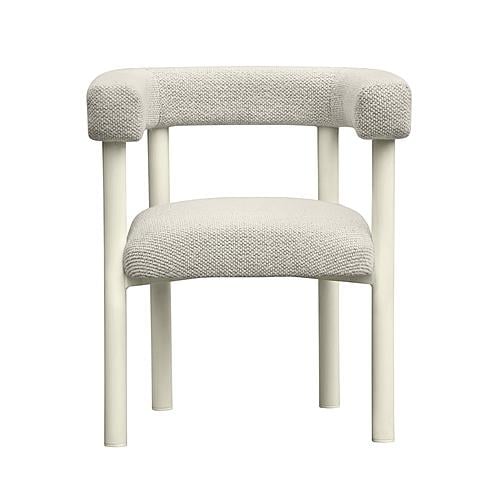 Jackie Cream Outdoor Textured Dining Chair by TOV Furniture