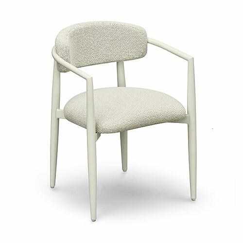 Annika Cream Textured Outdoor Dining Arm Chair by TOV Furniture