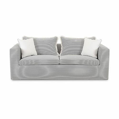 Salty Black Striped Indoor/Outdoor Sofa by TOV Furniture
