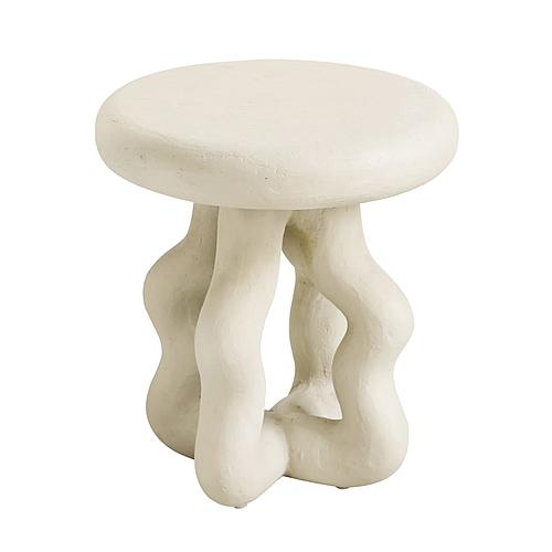 Maddie Cream Textured Side Table by TOV Furniture