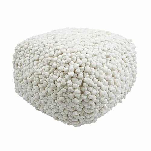 Cathy Cream Woven Pouf by TOV Furniture