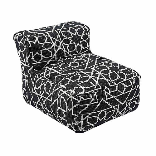 Chiara Outdoor Black Accent Pouf by TOV Furniture