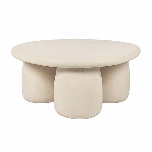 Rahul Cream Round Coffee Table by TOV Furniture