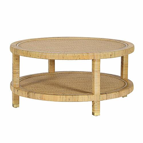 Amara Natural Rattan Coffee Table by TOV Furniture