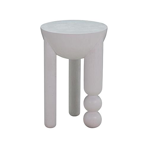 Morse White Wooden Accent Table by TOV Furniture