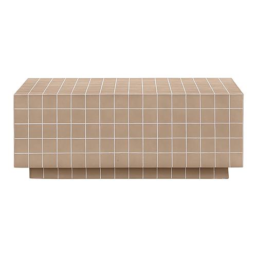 Mixie Taupe Tile Indoor / Outdoor Coffee Table by TOV Furniture