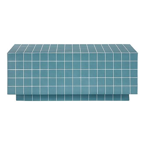 Mixie Blue Tile Indoor / Outdoor Coffee Table by TOV Furniture