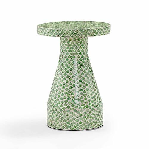 Halio Green Shell Side Table by TOV Furniture