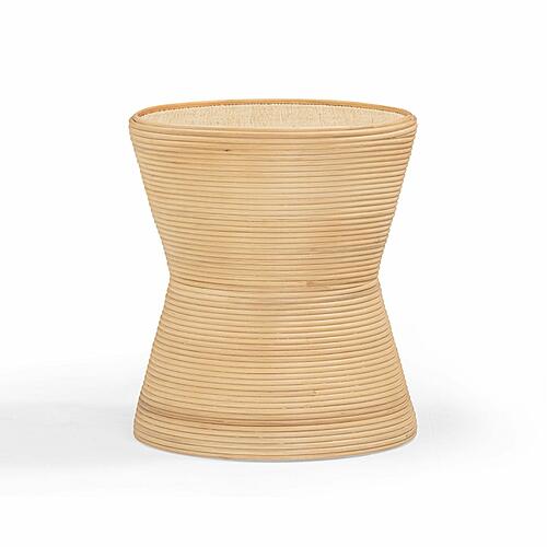 Henri Natural Rattan Side Table by TOV Furniture