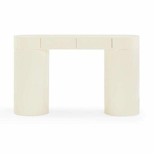 Mira Cream High Gloss Console Table by TOV Furniture