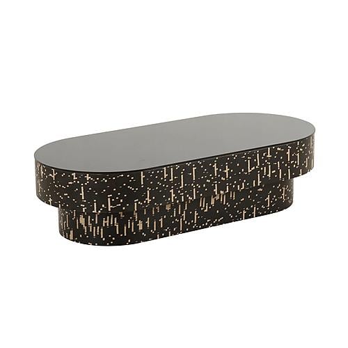 Faye Black Glass Coffee Table by TOV Furniture