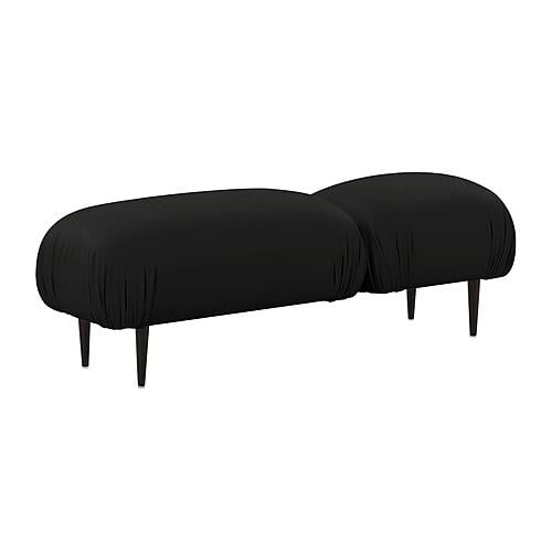 Adalynn Black Vegan Leather Bench by TOV Furniture