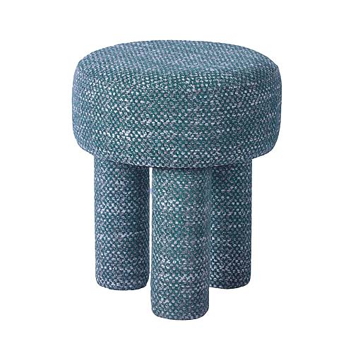 Claire Teal Knubby Stool by TOV Furniture