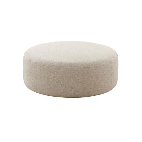 Broohah Beige Linen Ottoman by TOV Furniture
