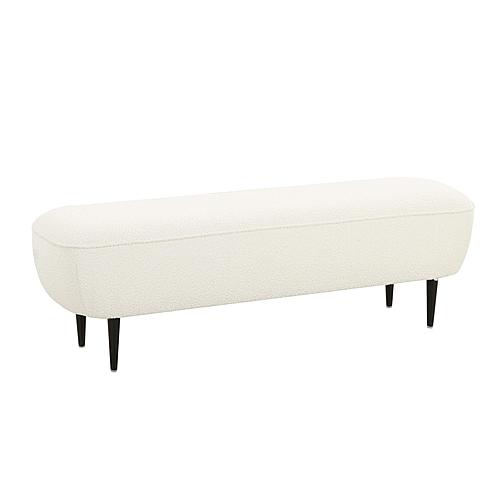 Denise Cream Boucle Bench by TOV Furniture