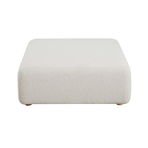 Hangover Cream Boucle Ottoman by TOV Furniture