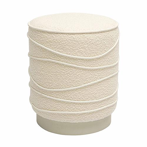 Nero Cream Boucle Ottoman by TOV Furniture