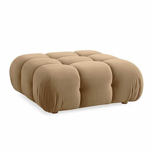 Calliope Cafe Au Lait Performance Velvet Modular Ottoman by TOV Furniture