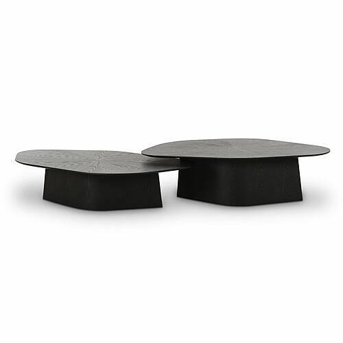 Roche Black Ash Nesting Coffee Table Set by TOV Furniture