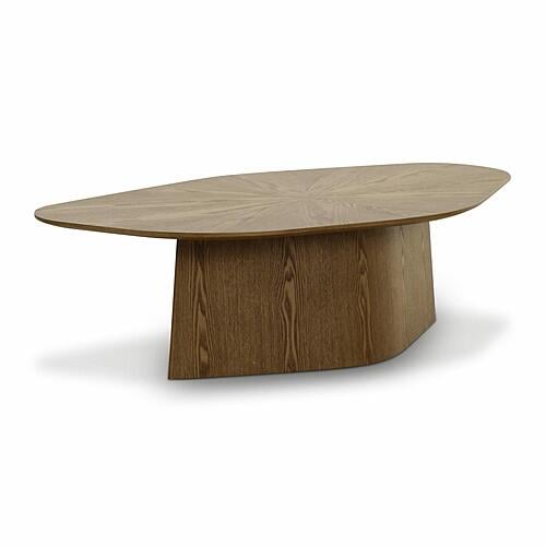 Roche Brown Ash Geometric Coffee Table by TOV Furniture
