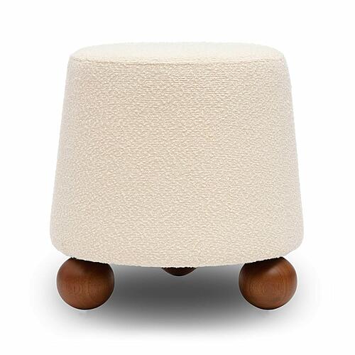 Jaine Cream Boucle Stool by TOV Furniture