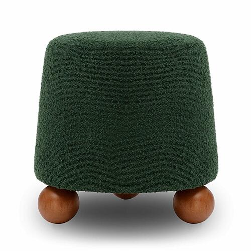 Jaine Forest Green Boucle Stool by TOV Furniture