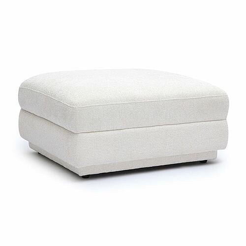 Perry Cream Chenille Modular Ottoman by TOV Furniture